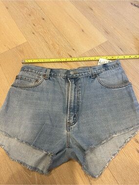 Levi's Light Blue High-Rise Cutoff Denim Shorts